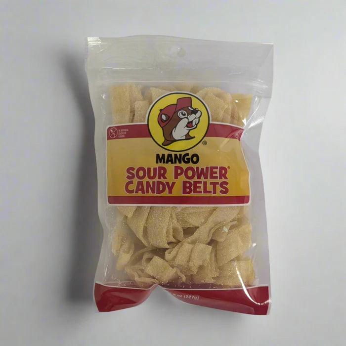 Buc-ee's Sour Power Candy Belts (Watermelon, Strawberry, Mango, Quartto)
